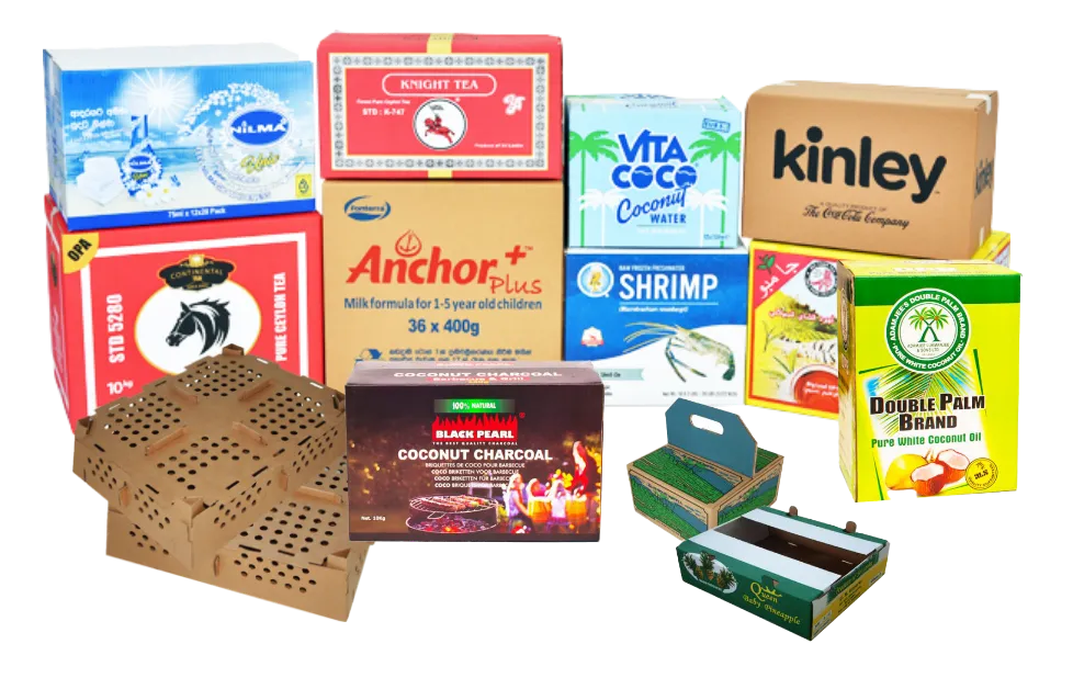 Various types of Printed Corrugated Cartons
